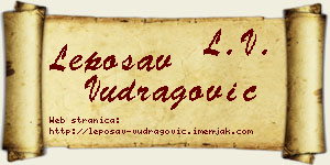 Leposav Vudragović vizit kartica